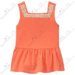 Janie And Jack Rio Glow Line Gold Accents Baby Girl Coral Dress Size 6-12 Months
